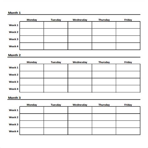 sample workout chart templates   ms word excel