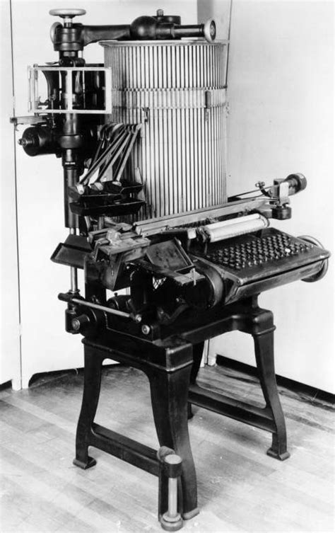 early typesetting machines metal type