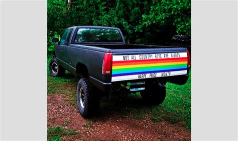 oklahoma man turns pickup rainbow for pride month plans to drive it in