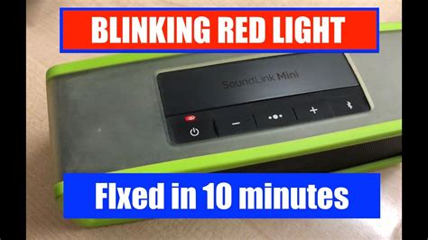 Fix the blinking red light issue on the Bose Soundlink