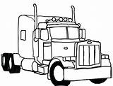 Coloring Pages Truck Semi Drawing Peterbilt Mack Drawings Clipart Trucks Colouring Kids Tow Sketch Outline Trailer Lorry Clip Need Anyone sketch template