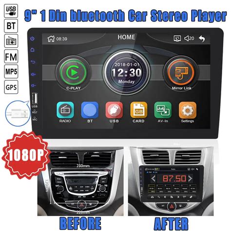 buy   din car radio universal bluetooth touchscreen car audio stereo fm
