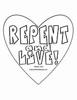 Repent Sunday Sheets God sketch template