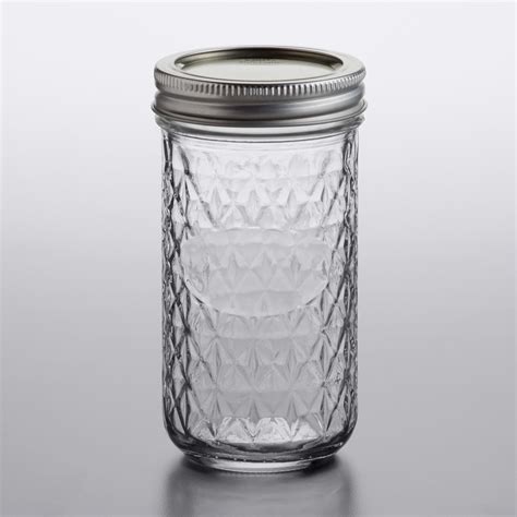 ball   oz quilted crystal regular mouth glass canning jar