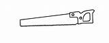 Saw Clipart Outline Hand Clip Handsaw Tool Cliparts Clker Tools Library Large Ocal Shared Clipground sketch template