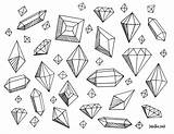 Coloring Pages Gems Gem Gemstone Stones Color Precious Crystal Printable Print Getdrawings Getcolorings Designlooter Bren Tab sketch template