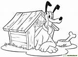 Pluto Dog Coloring House Doghouse Pages Printable Drawing Disney Colouring Print Color Getdrawings Book Library Clipart Sheets Kennel Getcolorings Disneyclips sketch template
