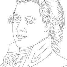 wolfgang amadeus mozart famous austrian composer coloring page