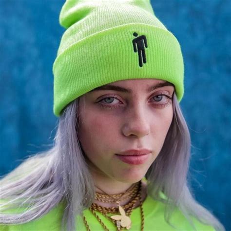 billie eilish beanie  colours knitted winter hat solid hip hop skullies knitted hat cap costume