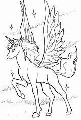 Pegasus Coloring Pages Unicorn Printable Baby Sheets Alicorn Color Print Realistic Unicorns Heart Flying Colorir Moon Wings Sailor Horse Kids sketch template