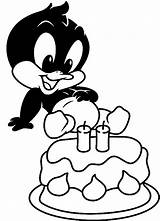 Daffy Duck Tunes Looney Colorare Compleanno Disegno Kolorowanki Kaczor Geburtstagstorte Cartonionline sketch template