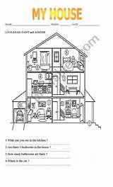 House Parts Worksheet Worksheets Vocabulary Esl sketch template