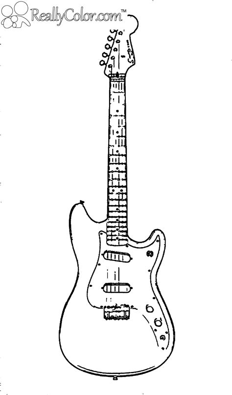 guitar reallycolor coloring pages color coloring books