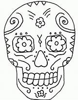 Coloring Dead Pages Skull Printable Skulls Muertos Dia Los Sugar Kids Print Color Faces Printables Drawing El Adult Box Sheets sketch template