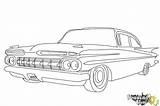 Impala Chevrolet Draw Coloring Drawingnow Step sketch template