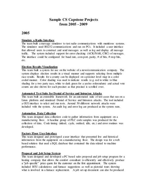 capstone paper examples  perfect capstone project examples