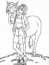 Pages Coloring Barbie Horse Girl Recommended Printable Color sketch template