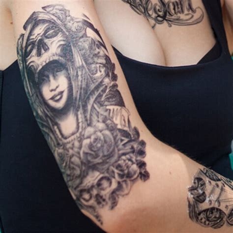 Wholesale And Retail Diy Waterproof Skull Sleeve Tattoo Stickers Women