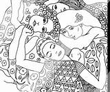 Klimt Coloring Pages Adults Gustav Il Colouring Choose Board Adult sketch template