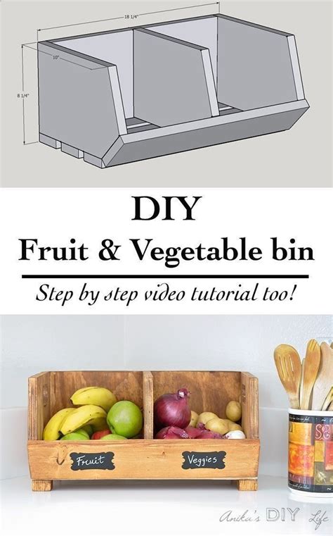 plans  woodworking diy projects easy diy vegetable storage bin  divider perfect