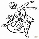 Coloring Swan Lake Barbie Pages Printable Color Ballet Supercoloring Print Clipart Super Categories sketch template