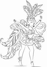 Samba Dancer Bailarina Supercoloring sketch template