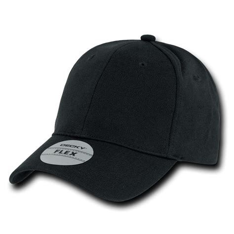 decky fitall flex fitted baseball hat hats caps cap  panels  men