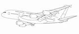 Airbus A380 A320 sketch template