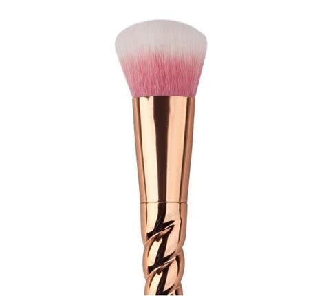 glowii rose gold twist unicorn horn pink hair contour makeup brush