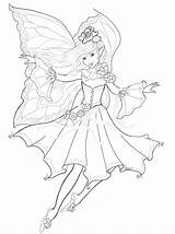 Coloring Pages Fairy Printable Drawings Color sketch template