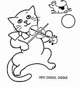 Coloring Diddle Hey Cat Fiddle Clipart Pages Template Popular Library sketch template