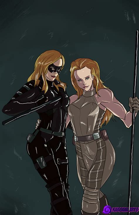 pin up laurel and sara lance by izzykargeau hentai foundry