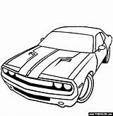 Coloring Challenger Dodge Cars Pages sketch template