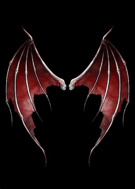 devil wings poster picture metal print paint  nemimakeit fadda