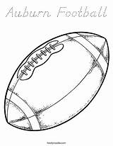 Coloring Football Auburn Print Ll sketch template
