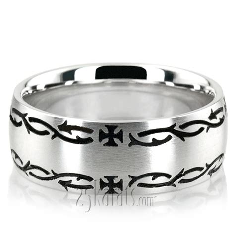 crown of thorns wedding band fc100914 14k gold