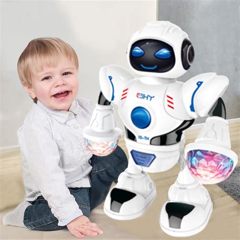 wholesale smart mini robot fun robot dancing robot toy led light  dance robot white  china
