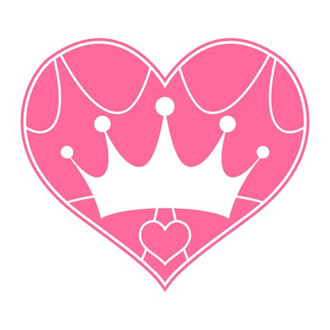 heart princess crown svg svg png eps dxf file