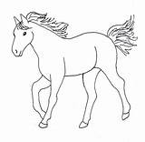 Horse Cartoon Coloring Pages Drawing Easy Drawings Draw Horses Kids Simple Sketch Printable Wednesday April Fun Step sketch template