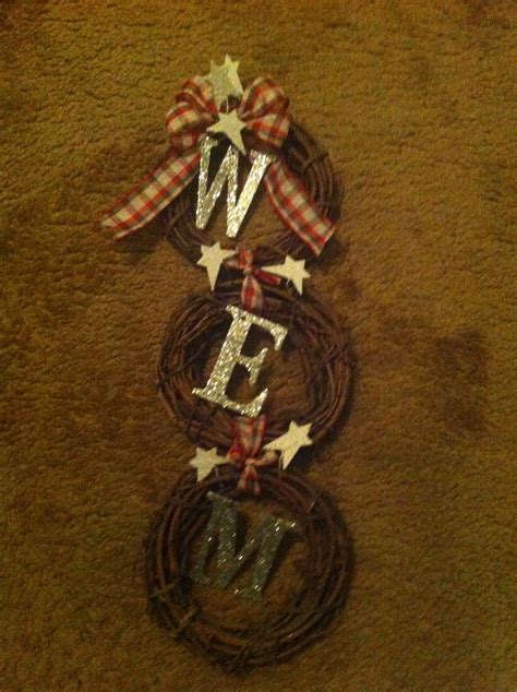 simply tied  mini wreaths   ribbon wired  stars   wired