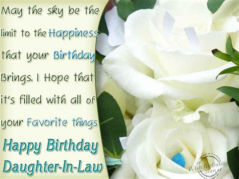 happy birthday daughter  law wishbirthdaycom