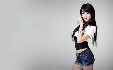 model brunette short shorts asian women hd wallpapers