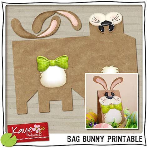 bag bunny printable  kayewinieckidesigns  etsy  easter craft
