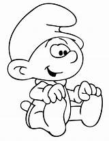 Coloring Smurf Pages Baby Kids Printable sketch template