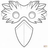 Coloring Bird Mask Beak Pages Printable Drawing Paper sketch template