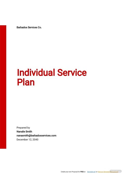printable individual service plan template printable vrogueco