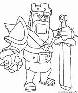 Clash Clans Coloring Pages Royale King Printable Barbarian Colorear Dessin Dibujos Para Party Games Clan Character Printerkids Preview Colouring Print sketch template