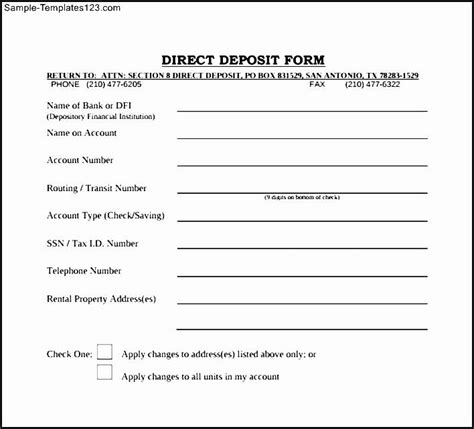 generic direct deposit form fresh generic direct deposit form doctors