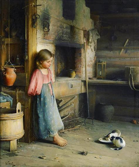 ivan gorokhov a girl with kittens 1895 in 2020
