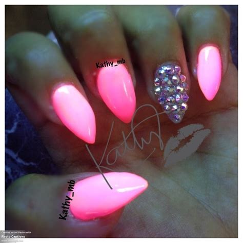 Neon Pink Stiletto Nails Kathy B S Iheartkathy Photo
